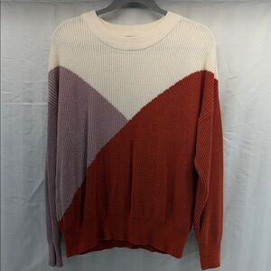 Sophie Rue Tri-Tone Sweater - Cream, Lavender, and Rust